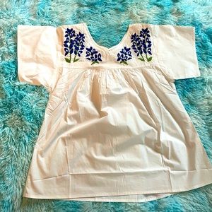 Bluebonnet Embroidered Swing Top Size Small by Spirit Dress